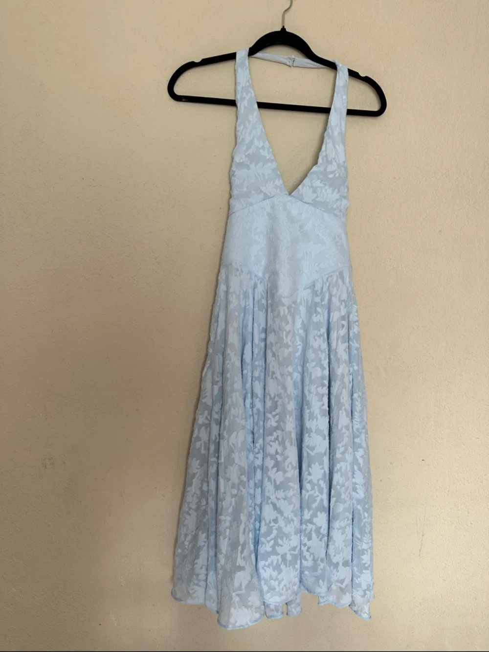 HOUSE OF CB Arietta Floral Jacquard Plunge Halter Neck Dress Sz M A-C NWOT $289 - Picture 10 of 16